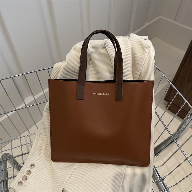 Large Capacity Soft Pu Fashion Shoulder Bag For Women 2024 New Trendy Street Style Tote