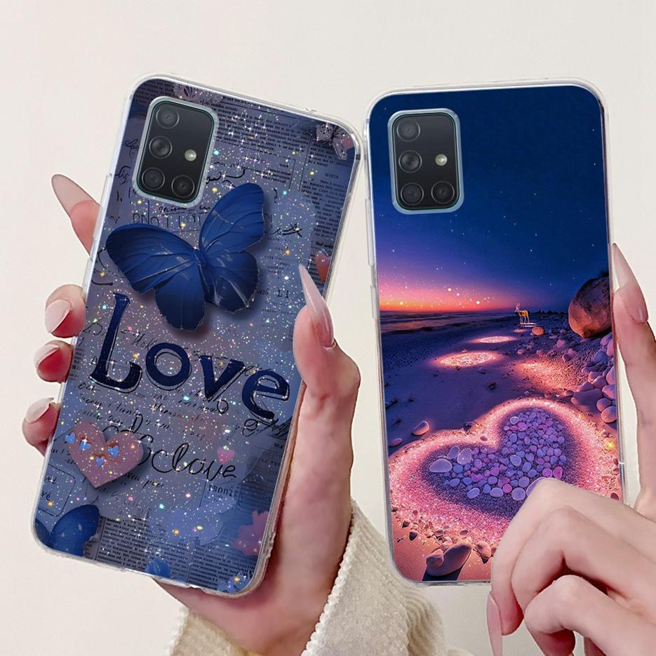 For Samsung Galaxy A31 A51 A71 Case A315F A515F A715F New Luxury Painted Cover Soft Silicone Case For Samsung A51 A 31 71 Fundas