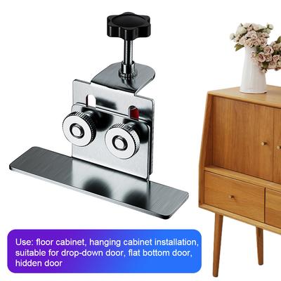 Cabinet Door Mounting Jig Adjustable Household Hidden Door Mounting Support Cabinet Closet Door Positioner Woodworking Tools