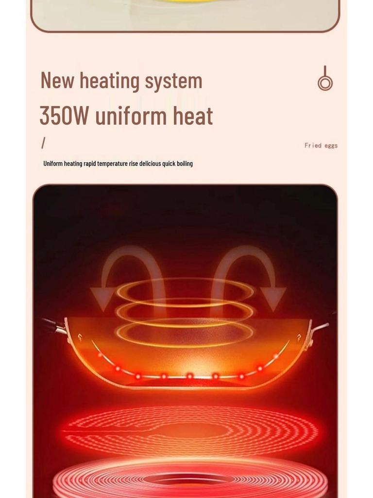 Cocedor y Freidora Eléctrica de Huevos Compacto de Doble Capa con Apagado Automático