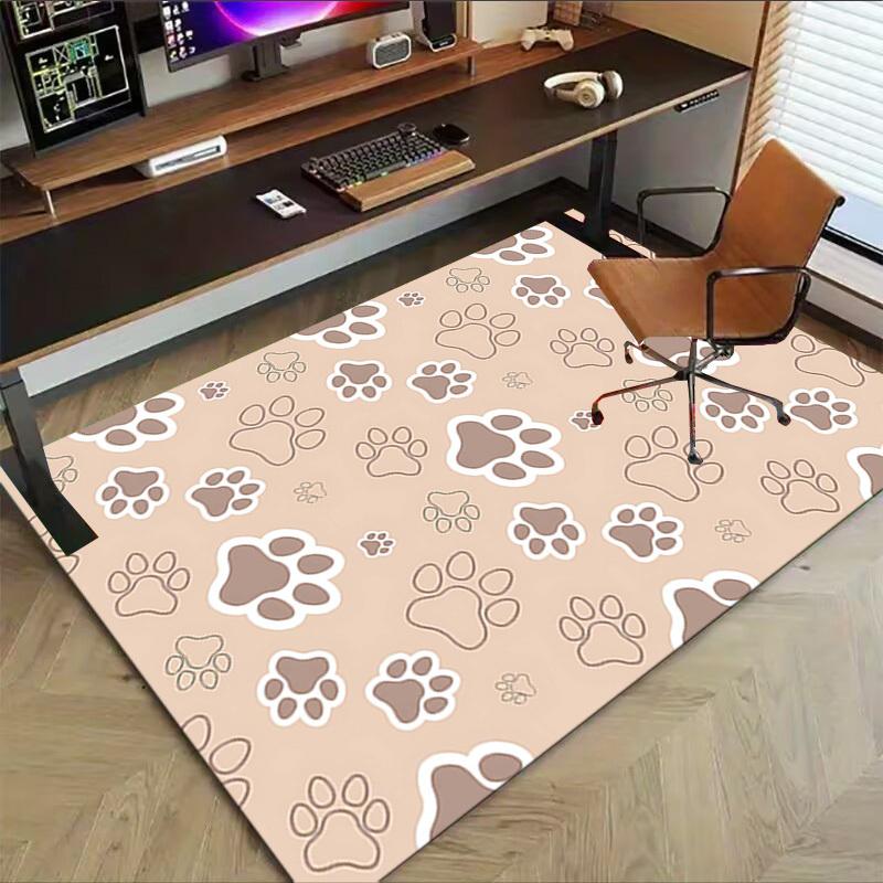 1PC Paw prints Anti-slip carpet, suitable for Office, bedroomand playrooms. It can also be used as a sofa footrest cover-W71