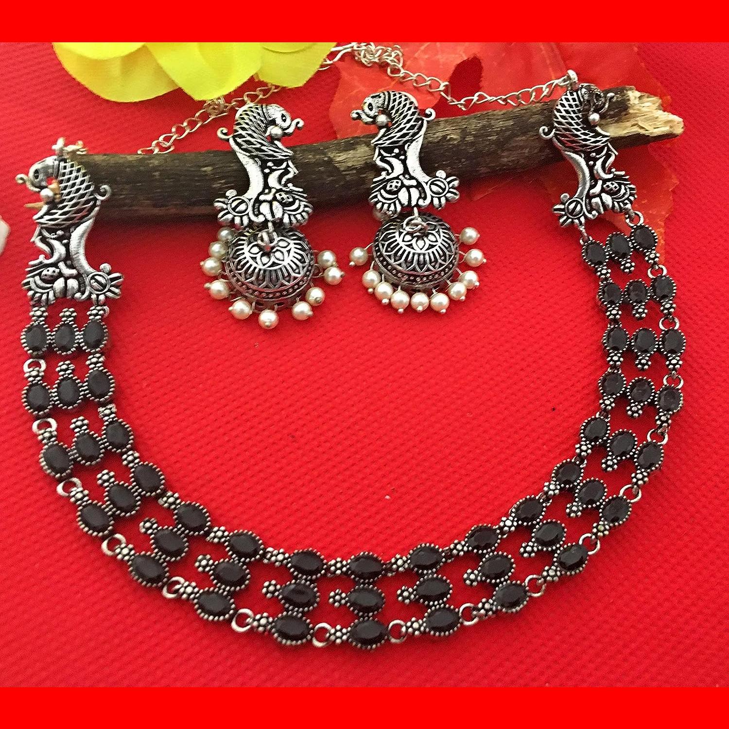 Ожерелье из окисленного ювелирного изделия в виде павлина из немецкого серебра с 3 — фото 4