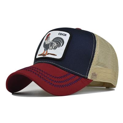 Spring New Animal Embroidery Net Hat Men and Women Animal Baseball Cap Hip-hop Cap