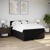 Maison Exclusive - Bed Slat Base with Mattress Black 140x200 Cm Fabric