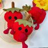 1/2 Pcs Cute Evil Tomato Plush Doll Toy Keychain Pendant Bag Hanging Decor Backpack Charm Halloween Birthday Gift Couple Keyring