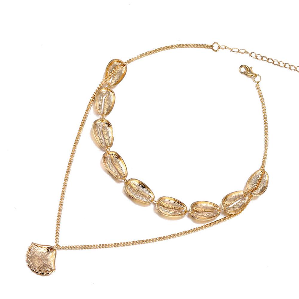 Multilayer Necklace Creative Clavicle Chain Shell Tassel Pendant Necklace Lady Party Jewelry