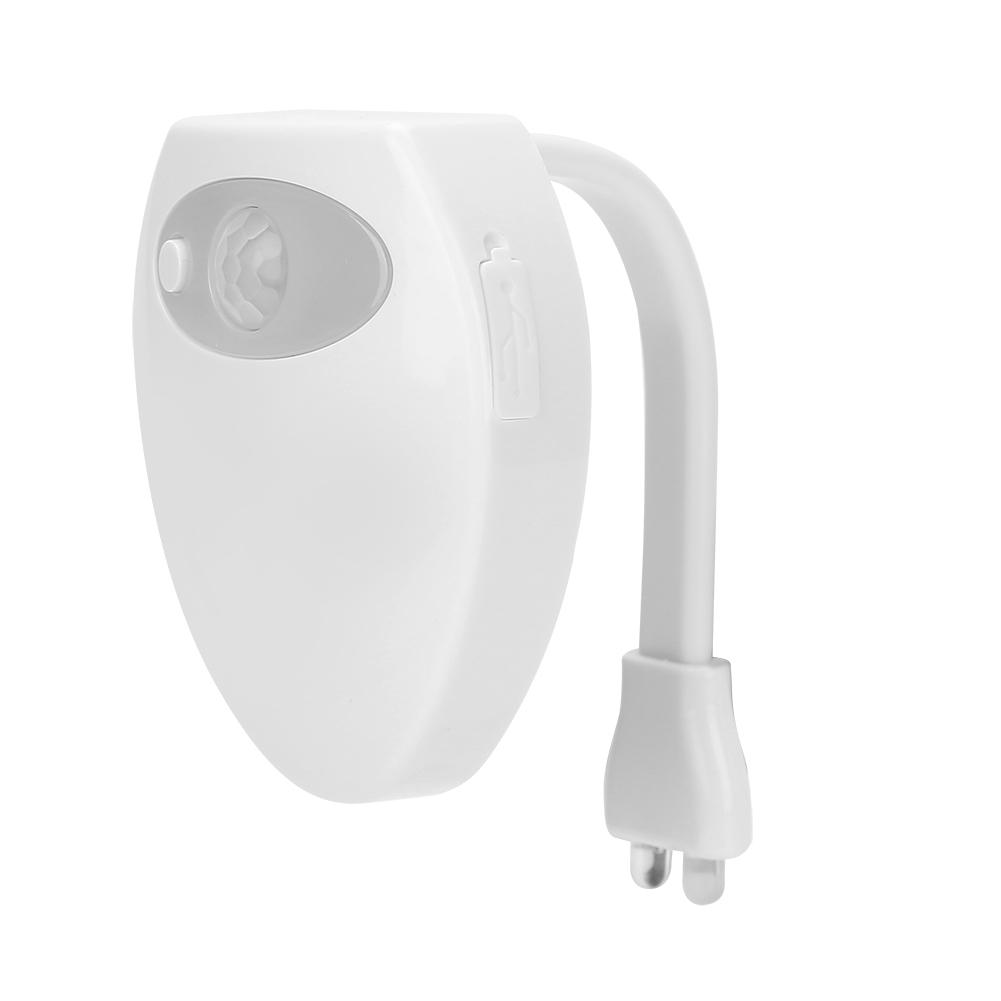 16 Colors USB Charging LED Motion Induction Bathroom Toilet Night Light Sensor with UV Light