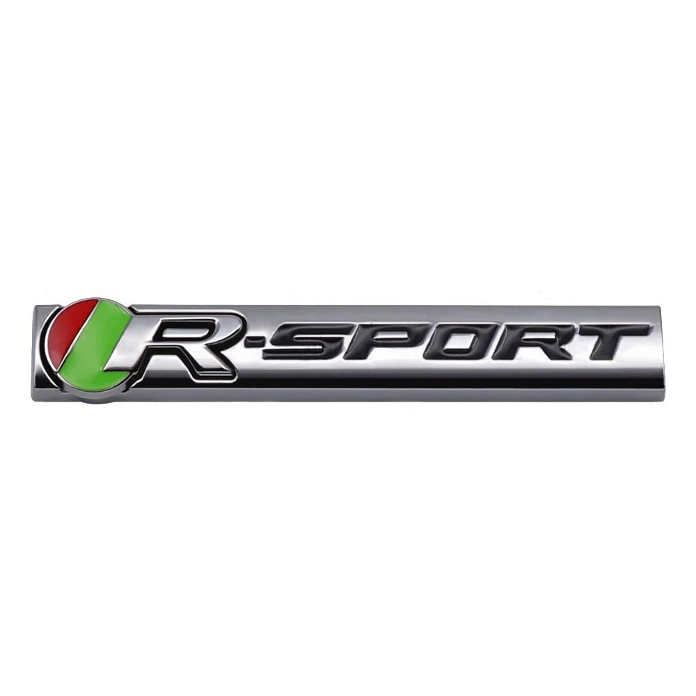 3D Car R-sport Logo Front Grille Emblem Side Fender Trunk Badge Sticker for E-Pace F-Type XE I-Pace XF F-Pace SType XJ XK