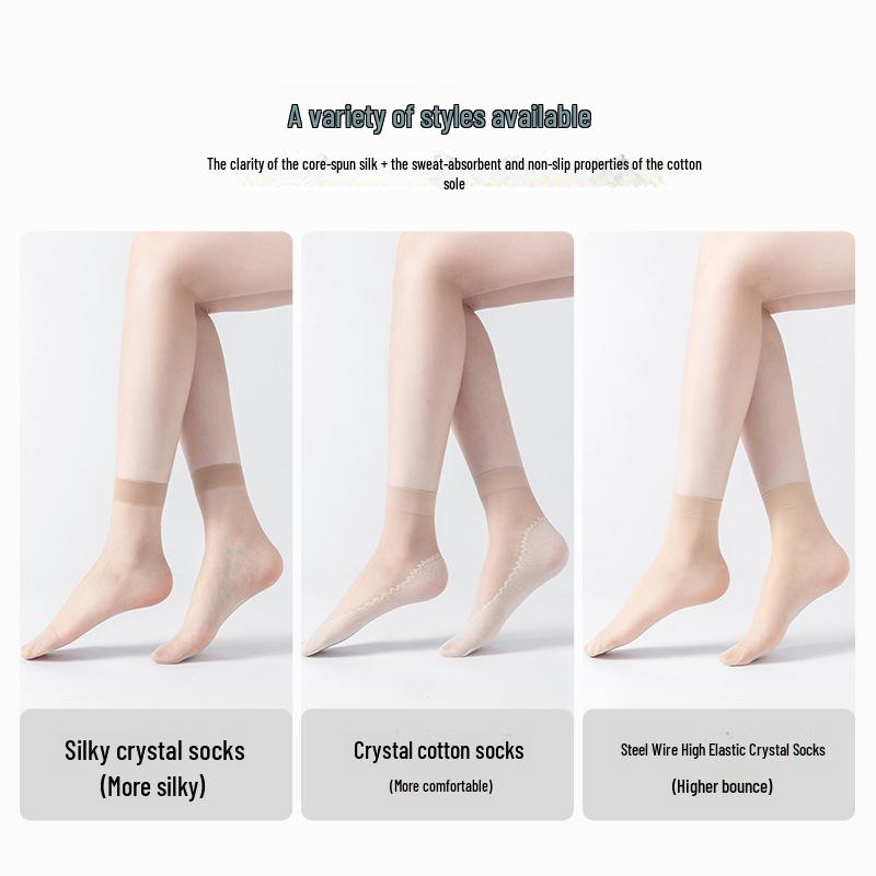 Ultra-Thin Summer Sheer Stockings: Wear-Resistant, Snag-Free, Invisible, Black & Nude