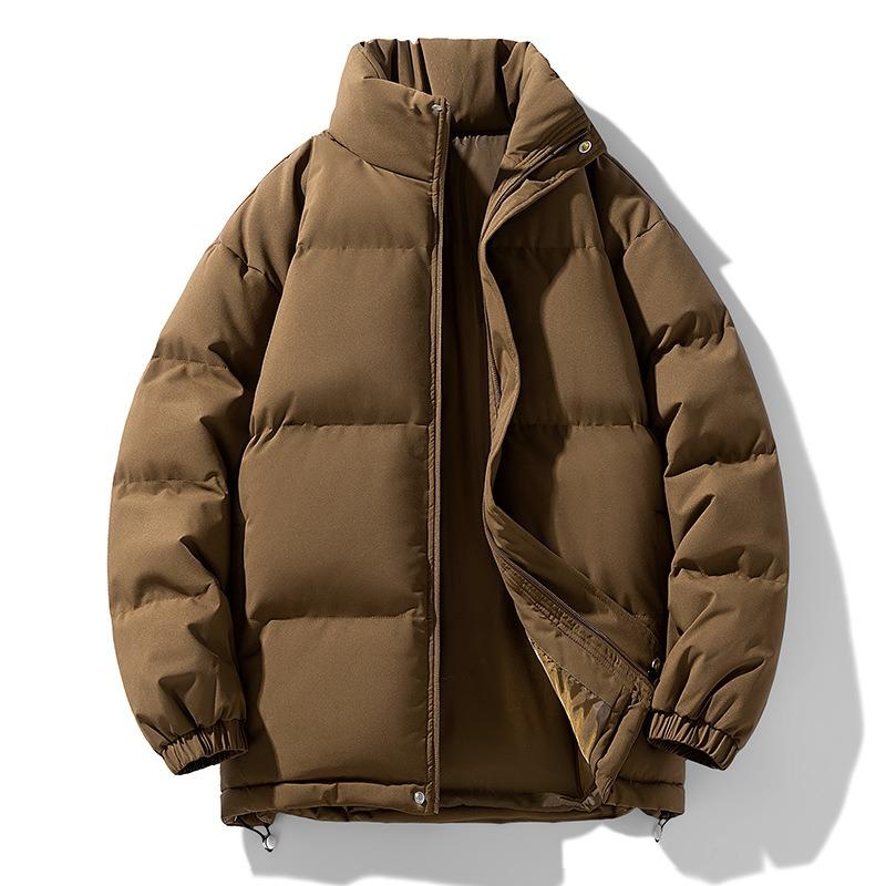 Winter new stand-up collar padded jacket couple jacket thickened padded clothing men's outdoor trendy brand loose warm bread clothing
