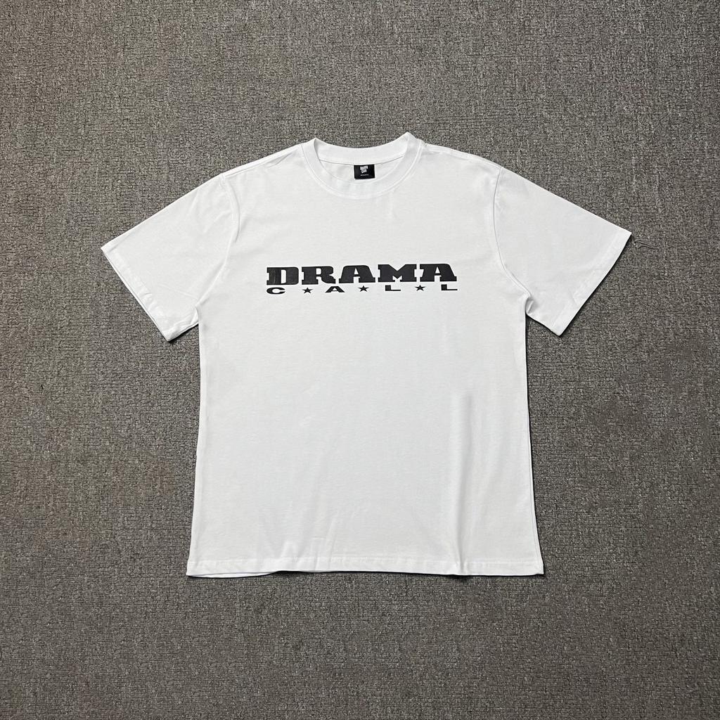 Cross-border Foreign Trade European and American High Street Drama Tide Brand Simple Letter LOGO Printing Men's and Women's Casual Loose T-shirt