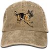 Cotton Baseball Cap Dog German Shepherd Unisex Snapback Caps Washed Denim Cap