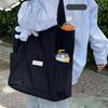 Women Tote Bag Aesthetic Solid Color Students Casual Handbag Shoulder Bag Large Capacity Oxford Reusable Shopping Beach Bag 2022