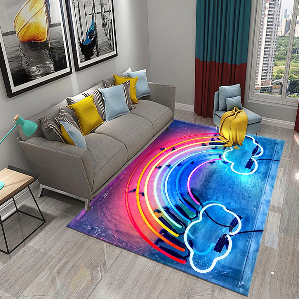 Colorful Rainbow Carpet for Bathroom Living Room Bedroom Kitchen Entrance Rug Soft Non-Slip Carpet Home Decoration Floor Mat
