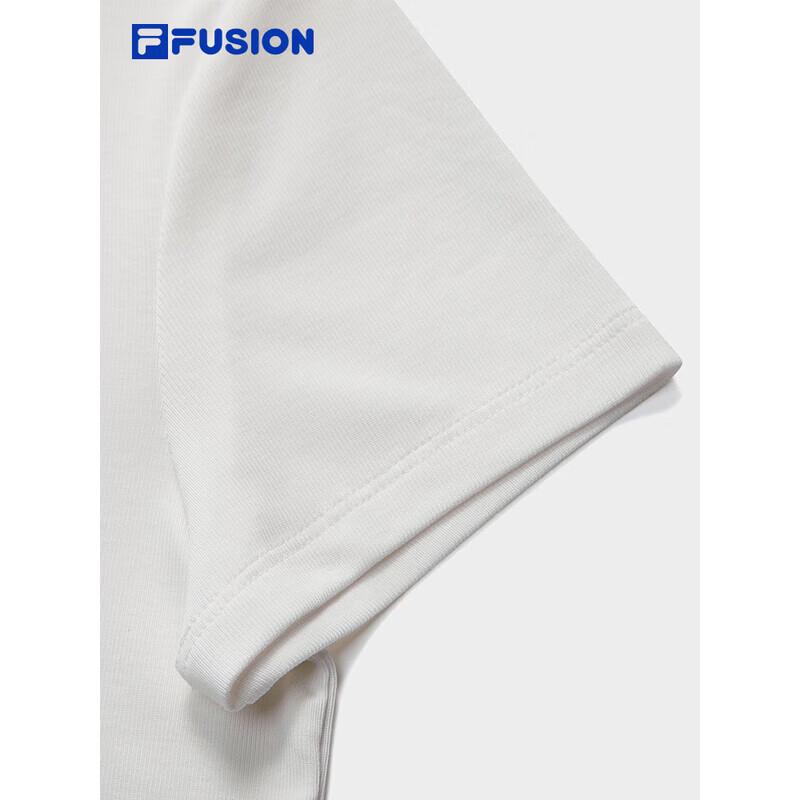 FILA FUSION Women's Slim-fit Knitted Short Sleeve T-Shirt