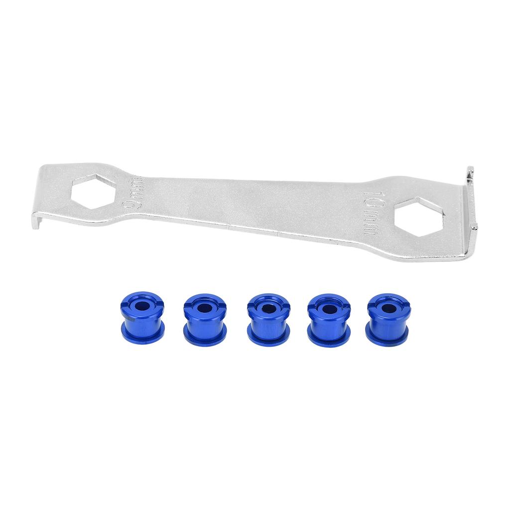 Single Chainring Bolts Corrosion Resistance Anodic Oxidation Fine Workmanship Bright Color Chainring NutsBlue