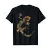 Gecko Silhouette Ethnic Style 3 Fan Fun T Shirt Vintage Versatile Streetwear Top For Everyday Wear Unisex Casual Soft