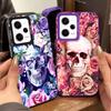 Floral Skull Flower Skeleton Shockproof Phone Case for Xiaomi Redmi Note 15 14 13 12 Pro Plus 11 11S 11T 5G Cover Anti Fall Fund