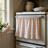 Oven Skirt with 7 Ribbon Ties Mushroom Flower Pumpkin Pattern Farmhouse Kitchen Decorative Cabinet Dishwasher Appliance Oven Curtain