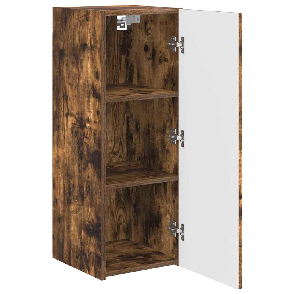 Wall Mounted TV Cabinet Smoked Oak Finish 30 x 31 x 80 cm Engineered Wood