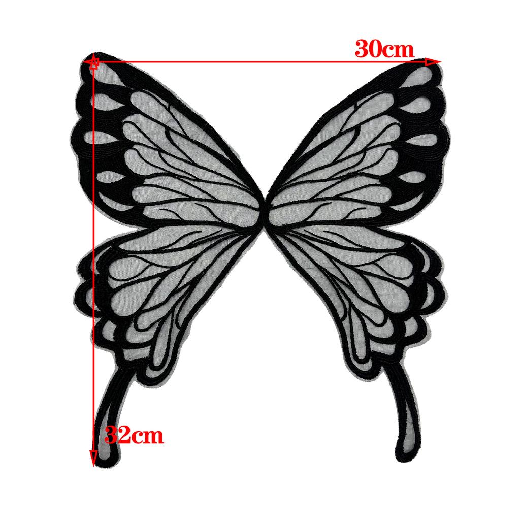 Decal Dress Mesh Perspective Butterfly Wings Pajamas Suspenders Underwear Performance Clothes Decorative Cloth Stickers Accessories
