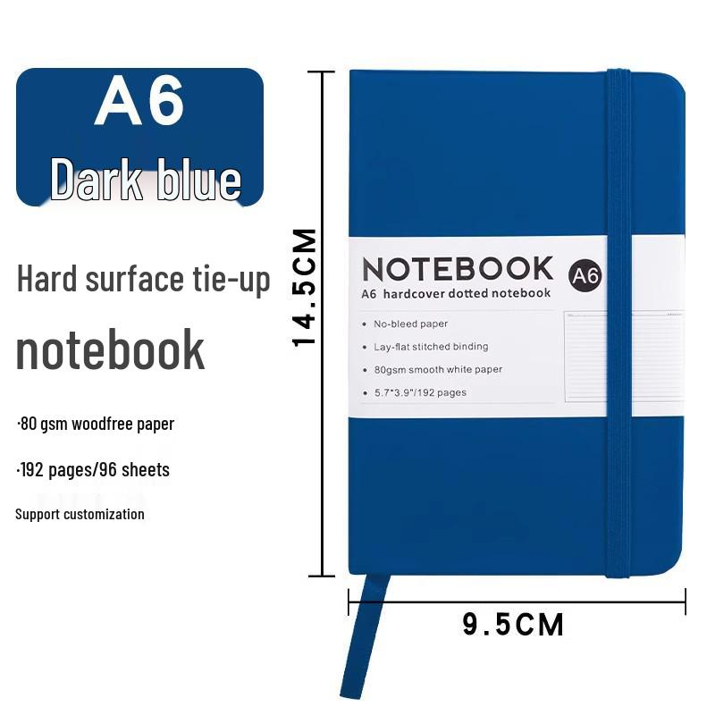 Benutzerdefiniertes tragbares A5/A6 Notizbuch mit Hautgefühl und Gummiband für Geschäft und Studium, personalisiert mit Logodruck