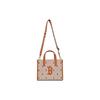 MLB Synthetic Leather Tote Bag, Shopping Bag, Handbag, Crossbody Bag, Shoulder Bag Small Women's Brown Casual 3AORS013N-43BRS