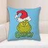 Christmas Happy Throw Pillow Cover, 18 X 18 Inch, Winter Holiday Cushion Cover Sofa Decor