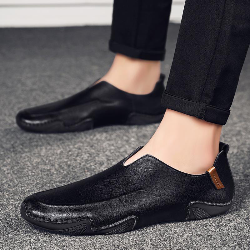 Leather 2026 Men's Formal Shoes Loafers Moccasins Breathable Slip On Lazy Driving Comfortable Soft for Men Plus Size Dress