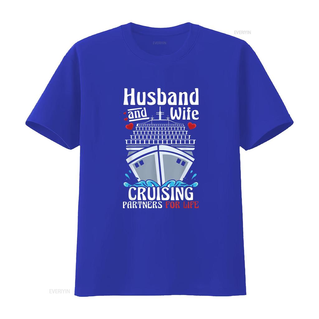 Cruising Cruise Vacation Husband Wife Couple For W Women s Unique T Shirt Top Summer Fun vintage Washed homme designer clothes