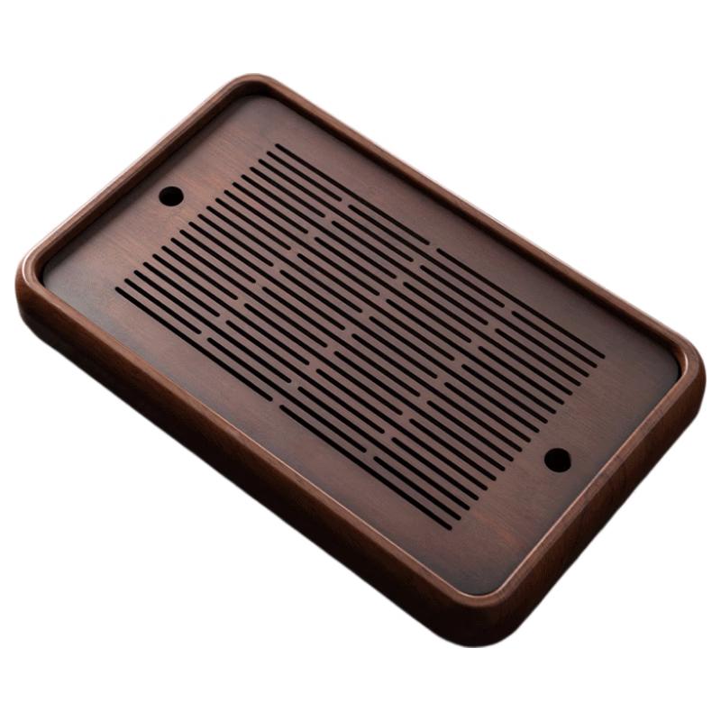 Bamboo Double-Layer Drainage Tea Tray