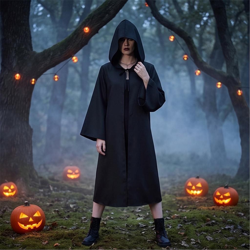 Women's Hooded Cape Halloween Costume for Events
