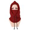 Unisex Winter Thermal Fleece Hat with Hood Windproof Warm Skiing Sport Cap Neck Warmer Cycling Face Mask Integrated