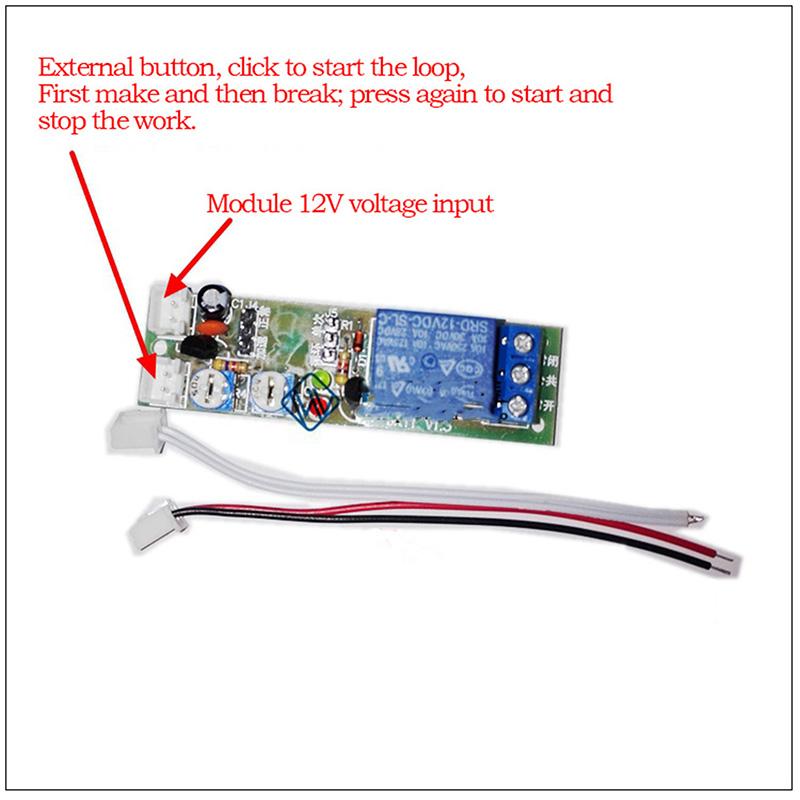JK11 Adjustable Cycle Timer Delay On/Off Switch Power Supply Relay Shield DC 5V Timer Delay Relay Module (0 -15 Minutes)