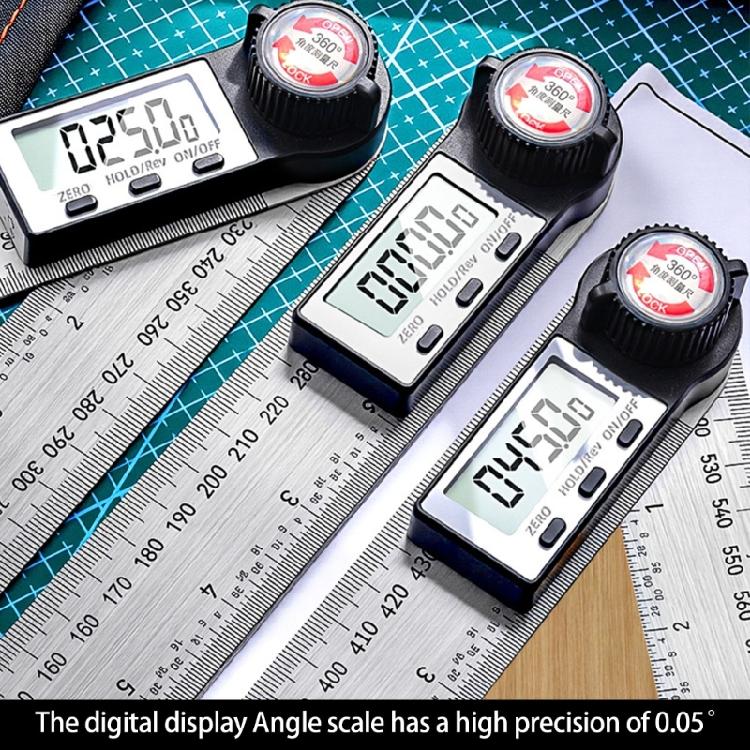 Double Purpose Angles Calculator 200mm Stainless Steel Straight Edges Rulers & Error Release Digital Measurement System