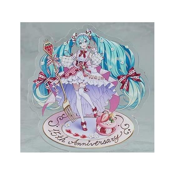 Nendoroid Hatsune Miku 15th Anniversary Ver. Plastic painted movable figure, non-scale, special pedestal included, visual acrylic stand drawn by En