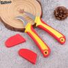 Rubber  Hand Tool Insulated Knife Electricians Wire Stripper Cable Stripping Snips Straight Curved Blade Rubber Handle Peeling