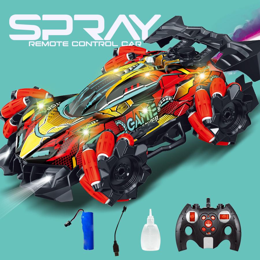 F1 zdalnie sterowany samochód do driftu z oświetleniem Led muzyka 2.4G rękawica gest radiowy pilot Spray samochód kaskaderski 4WD elektryczne zabawki dla dzieci
