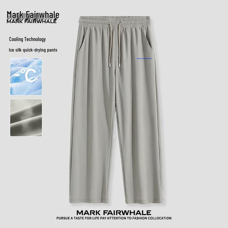 

Mark Fairwhale Men s Lightweight Ice Silk Straight-Leg Sport Pants XL