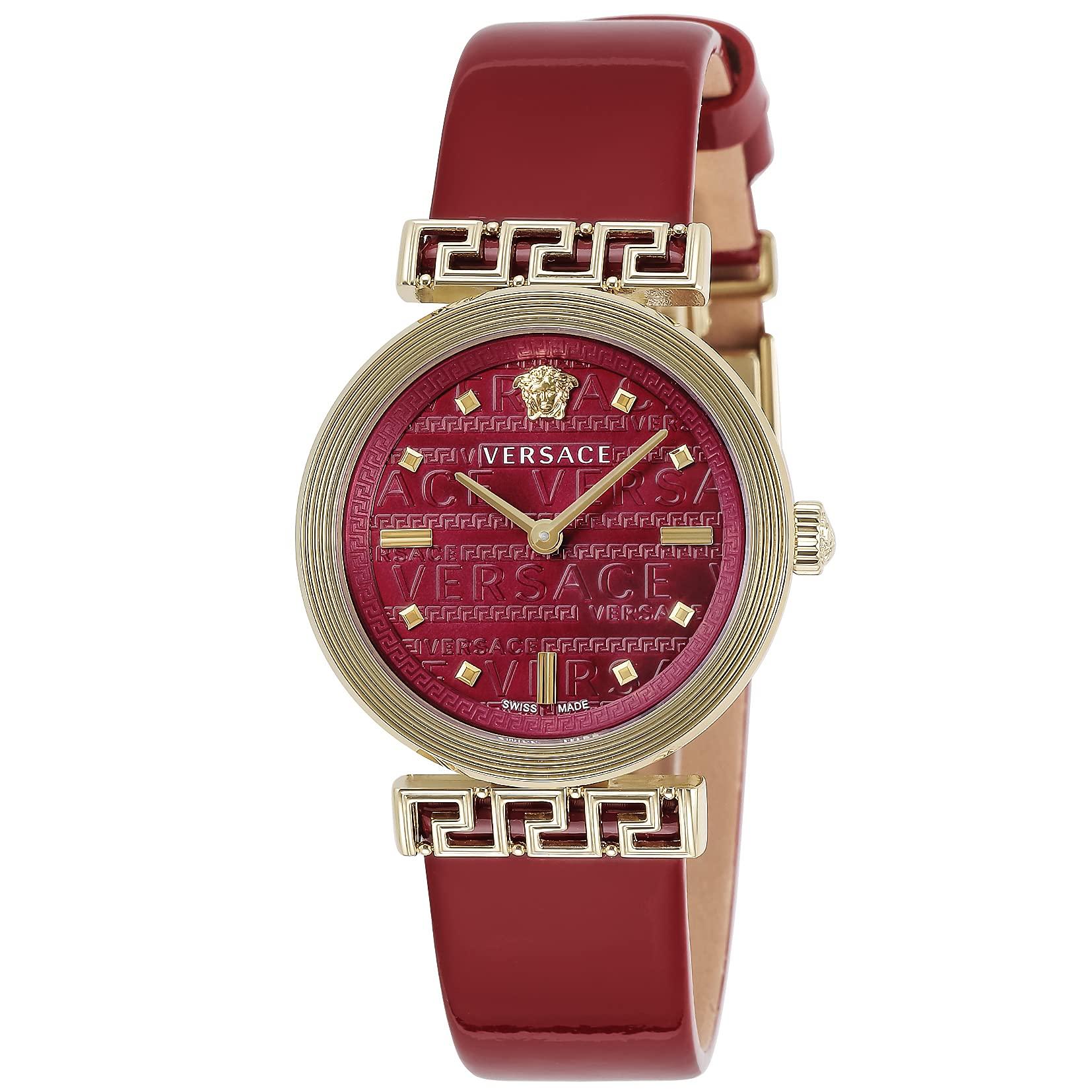 

Watch MEANDER Red Dial Stainless Steel Sapphire Glass Quartz 34MM Swiss Watch VELW00320 [Versace] Women s [Item] червоний