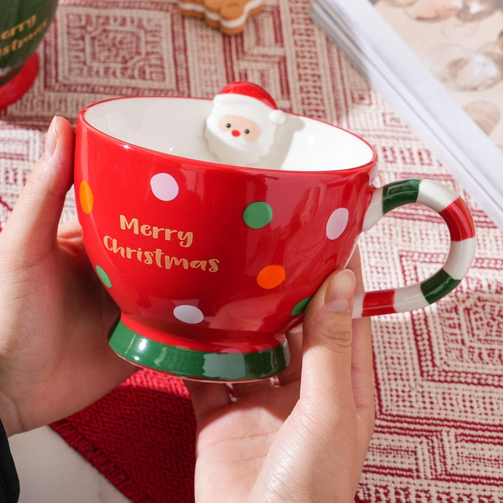 Gingerbread Man Coffee Cup, Christmas Mug, Creative Cartoon Cute Ceramic Mug Christmas Gift, Holiday Gift