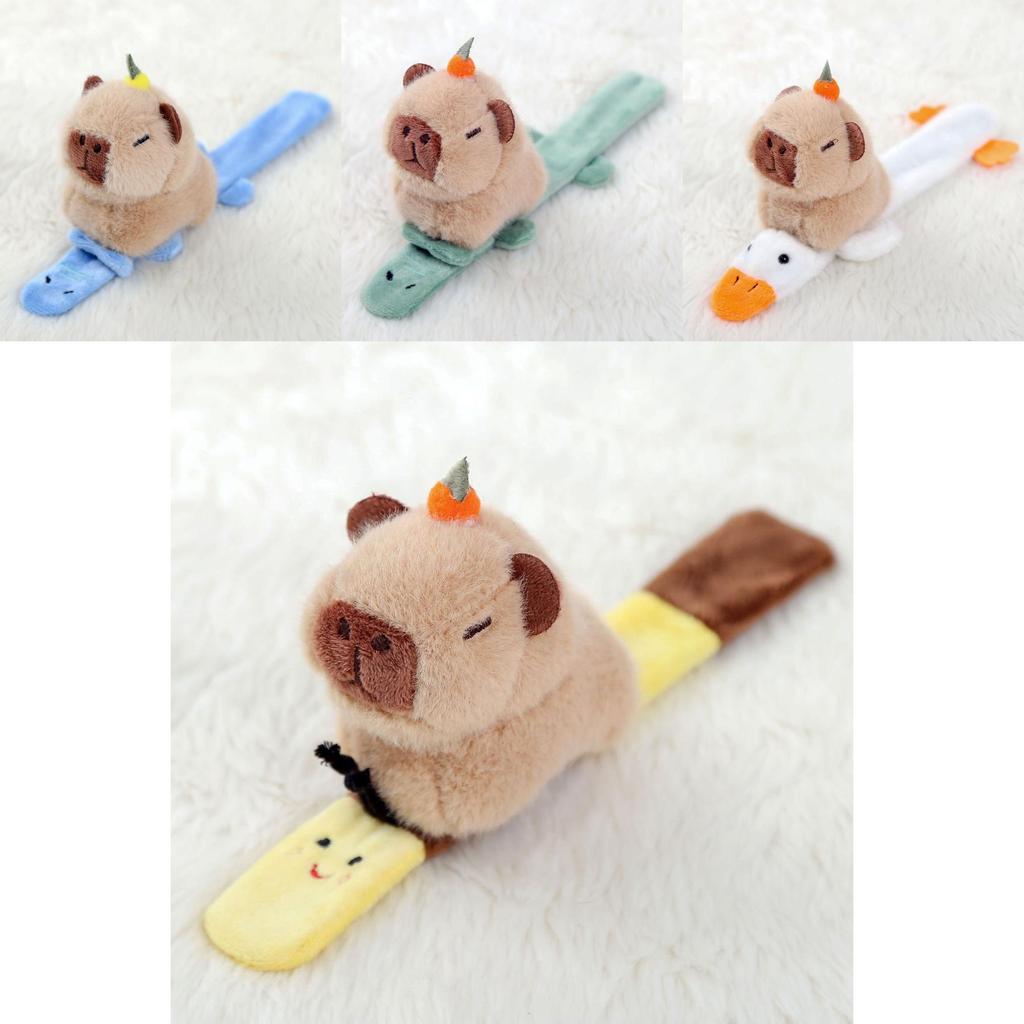 Plush Capybara Cartoon Wristband With Goose Crocodile Elephant Design For Girls Birthday Gift And Decor