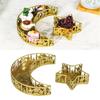 2pcs Middle Eastern Iron Fruit Plates Unique Crescents Moon Castles Iron Serving Tray for Middle Eastern Decors
