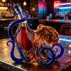 Caraffa da Whiskey Polpo 3D, Bottiglia da Whiskey da Collezione Artistica Nautica, Bottiglia Decorativa per Liquori in Vetro da 350ml, Bar Domestico per Esposizione di Whiskey e Vino