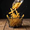 Steel Fries Basket Black 350 Ml Painted For Serving 18×10.5×6.5