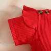 2026 Grenzüberschreitendes Niedliches Sommer-Kleinkindkleid-Set: Kleid mit Puffärmeln im Hahnentrittmuster, Socken und Kopfbedeckung