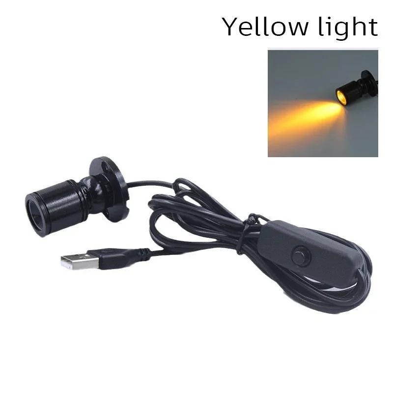 Surface Mounted Mini USB DC 5V 1W LED Spot Light Rotatable Ceiling Lamp Jewelry Showcase Counter Closet Cabinet Shelf Spotlight