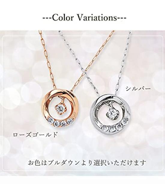 [La Amore Eterno] Necklace, Accessory for Women, Single Stone, RoundOval Twist Ring, Zirconia, Silver Pendant, Gift