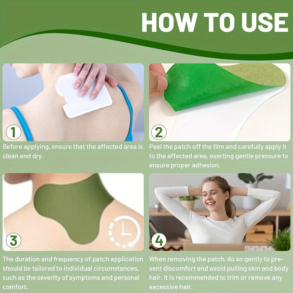 100 Stück Beifuß Schulter- und Nackenpflaster, Beruhigendes Pflaster, Gelenk Lendenwirbel Kniepflege Aufkleber