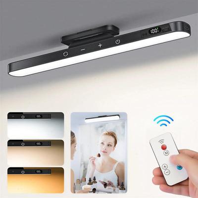 Lampe de Table Tactile LED Dimmable Lumières Miroir 5 Couleurs Lumière Maquillage Réglable Rechargeable Lumières LED Sous Armoire pour Lecture Armoire Miroir Chevet